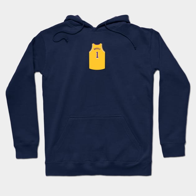 D'Angelo Russell Jersey Gold Qiangy Hoodie by qiangdade